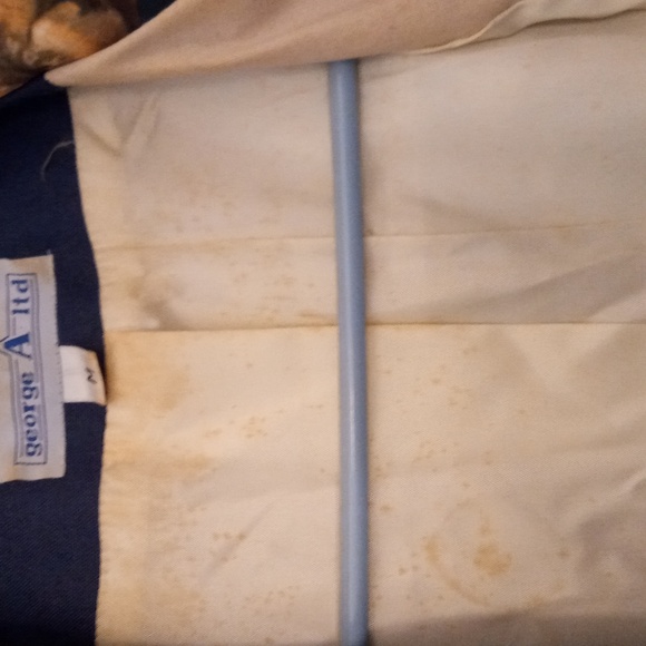 George A Ltd Unique Colorblock Linen/Poly Blazer W/ Hunting Scene Pattern - Picture 11 of 12